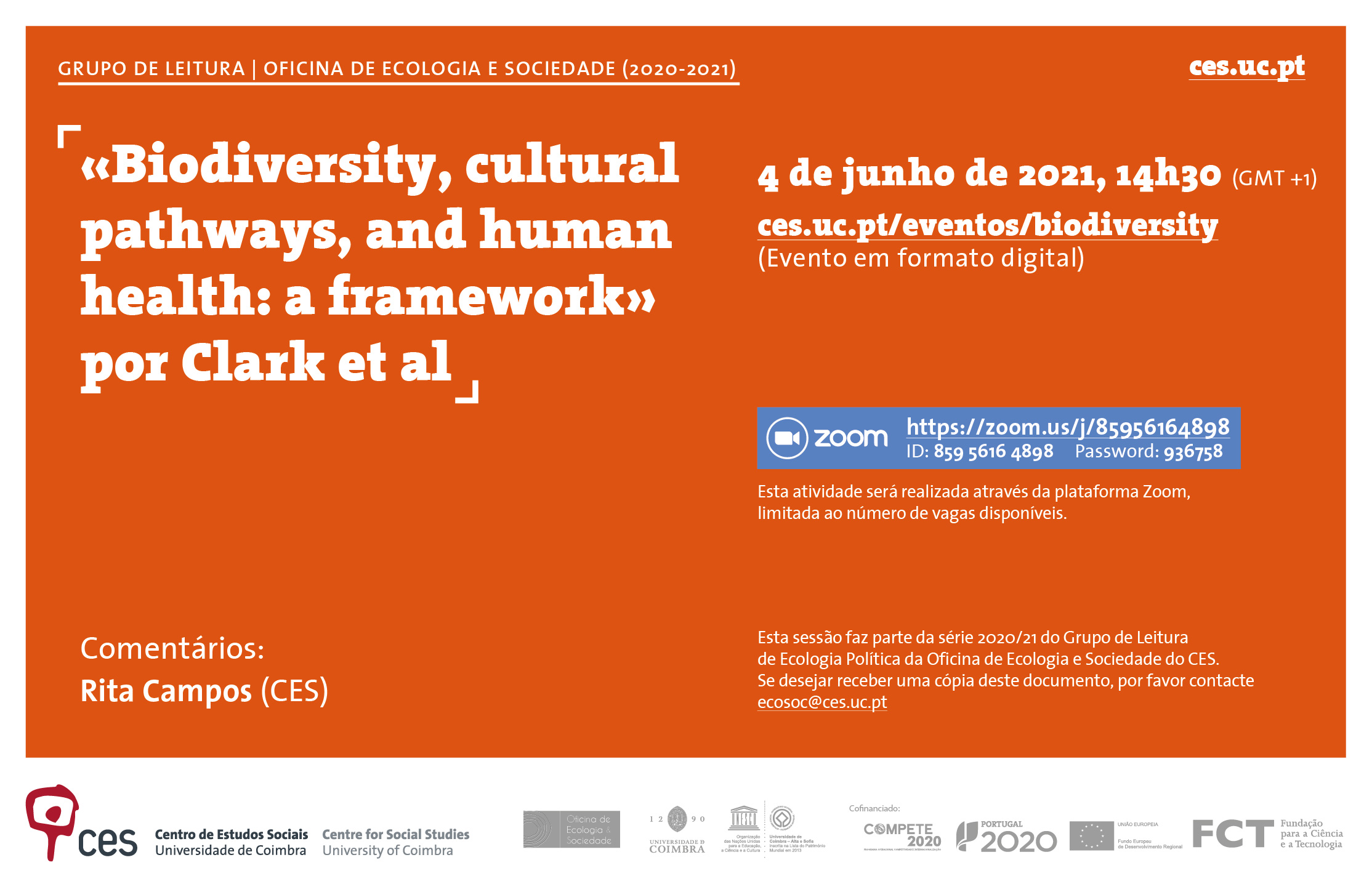 «Biodiversity, cultural pathways, and human health: a framework» by Clark et al.<span id="edit_31783"><script>$(function() { $('#edit_31783').load( "/myces/user/editobj.php?tipo=evento&id=31783" ); });</script></span>