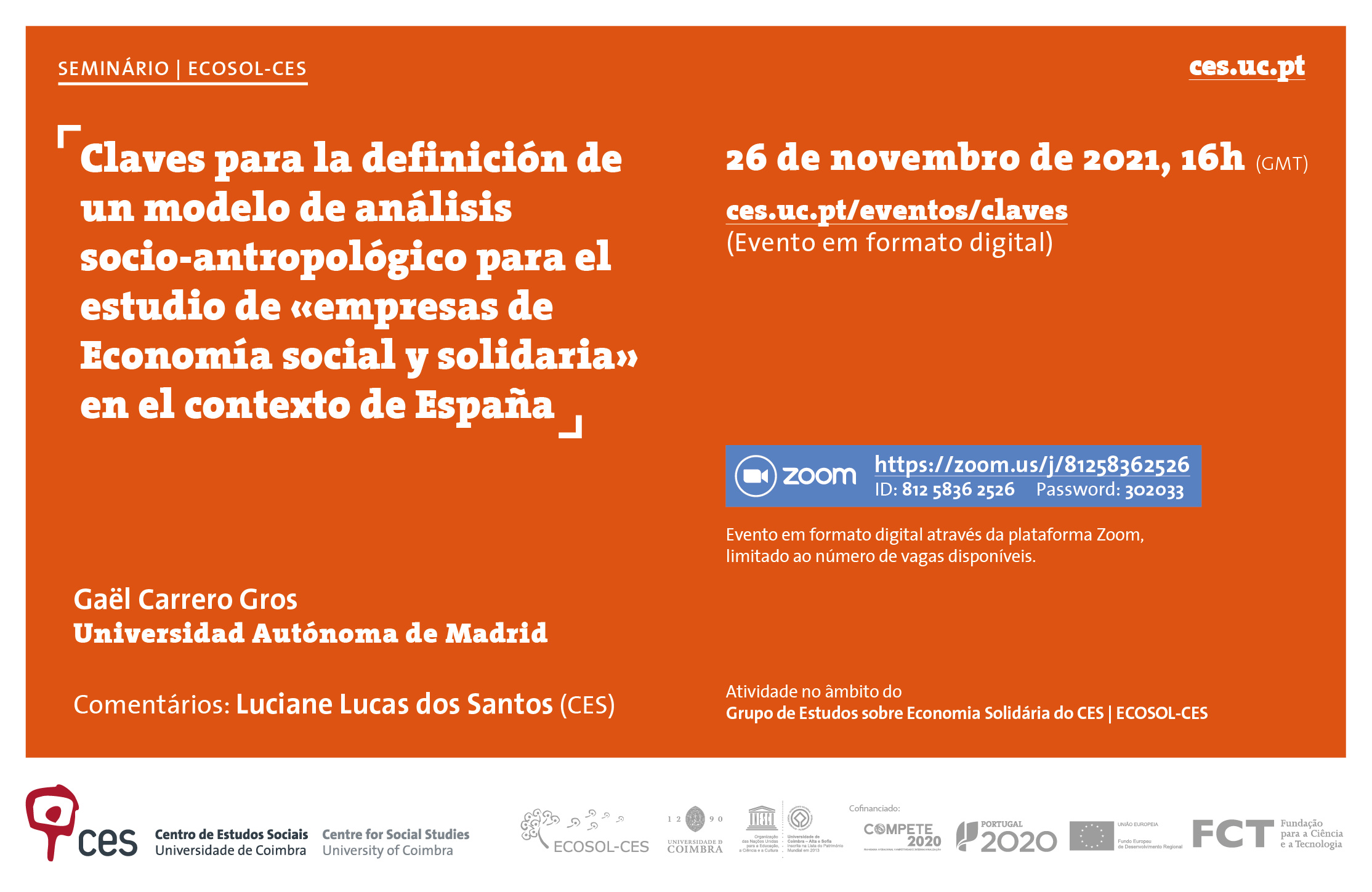 Keys towards a definition of a socio-anthropological analysis model for the study of «social and solidarity economy enterprises» in the context of Spain.<span id="edit_36209"><script>$(function() { $('#edit_36209').load( "/myces/user/editobj.php?tipo=evento&id=36209" ); });</script></span>