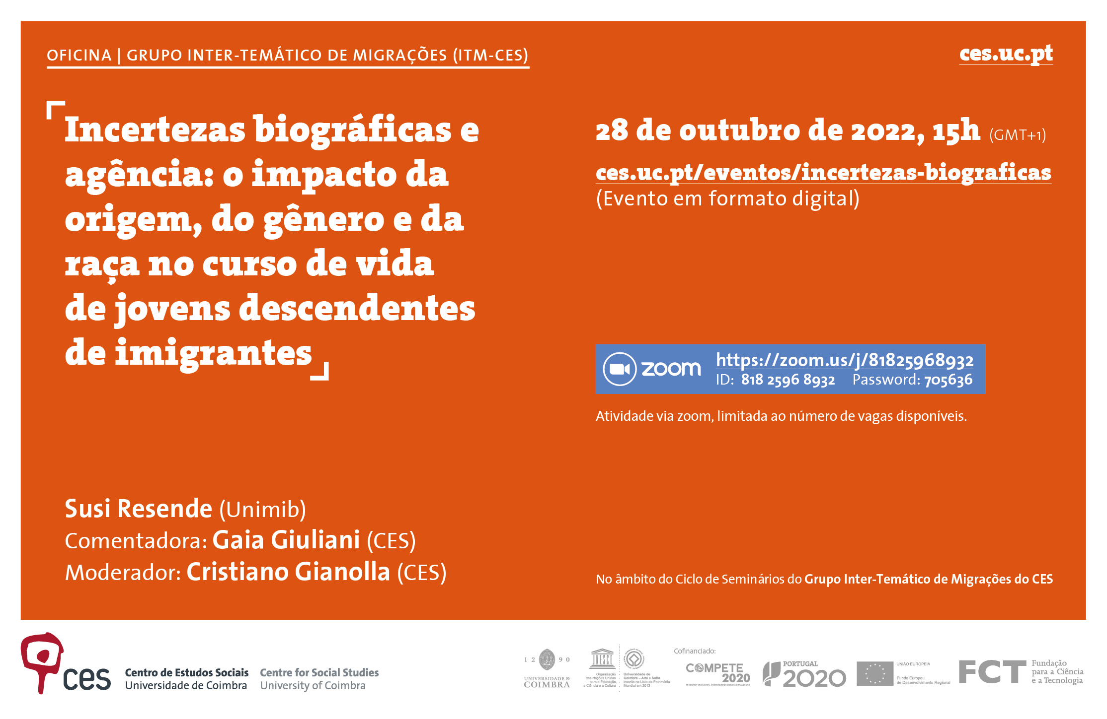 Biographical uncertainties and agency: the impact of origin, gender and race on the life course of young people of immigrant descent<span id="edit_40459"><script>$(function() { $('#edit_40459').load( "/myces/user/editobj.php?tipo=evento&id=40459" ); });</script></span>