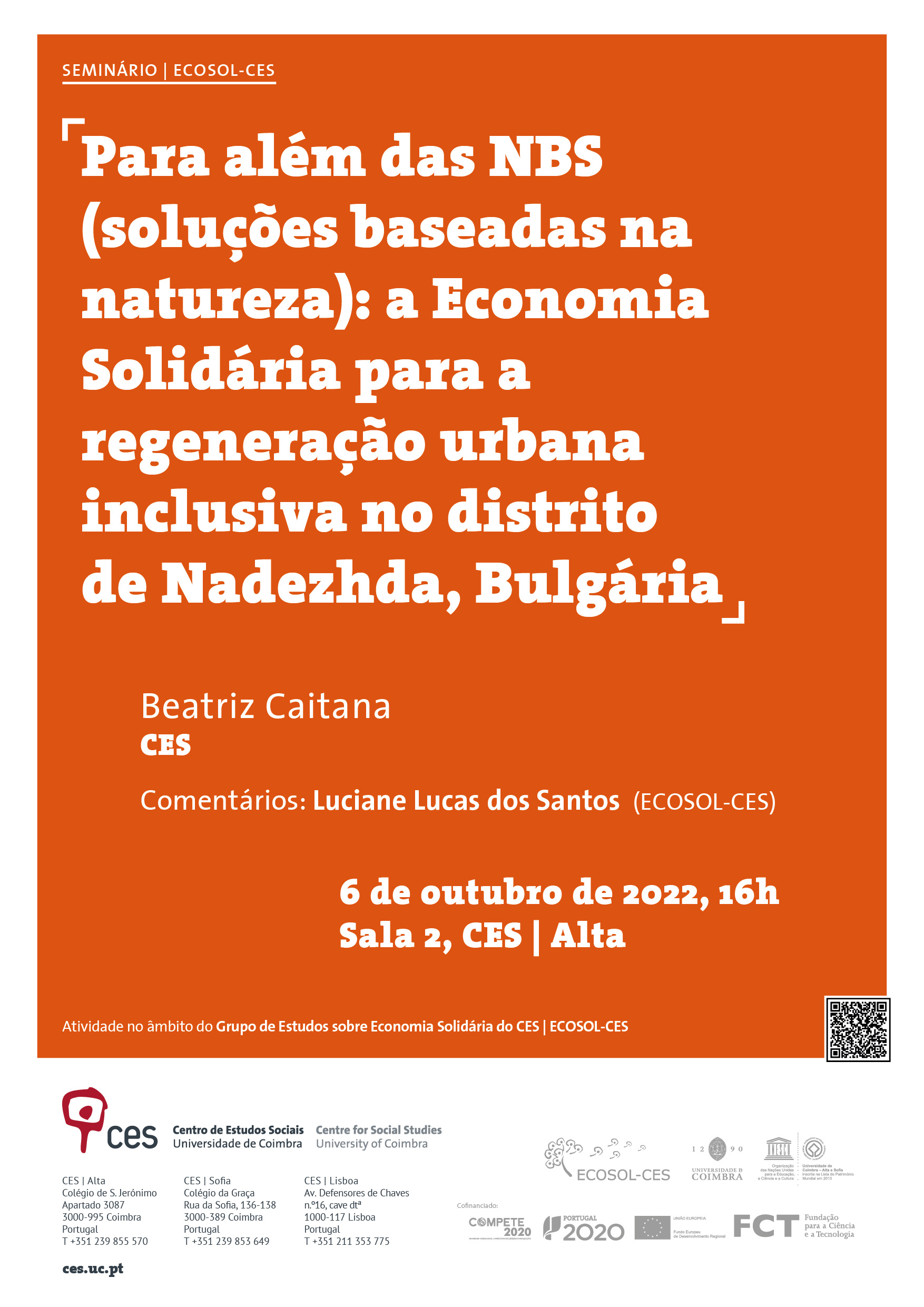 Economia Solidária e as soluções baseadas na natureza (NBS) como motores para a regeneração urbana inclusiva do distrito de Nadezhda, Bulgária<span id="edit_40482"><script>$(function() { $('#edit_40482').load( "/myces/user/editobj.php?tipo=evento&id=40482" ); });</script></span>