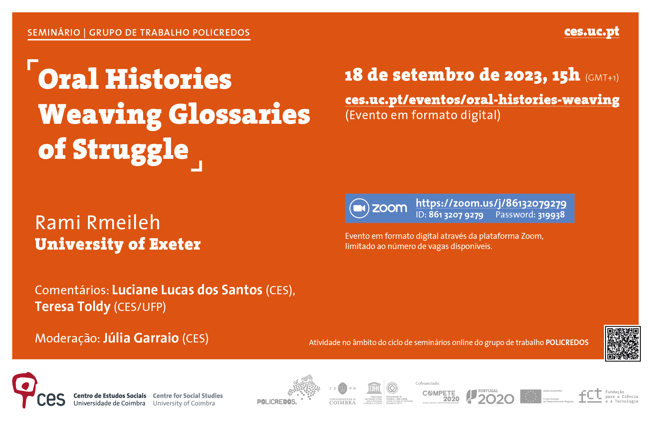 Oral Histories Weaving Glossaries of Struggle<span id="edit_43775"><script>$(function() { $('#edit_43775').load( "/myces/user/editobj.php?tipo=evento&id=43775" ); });</script></span>