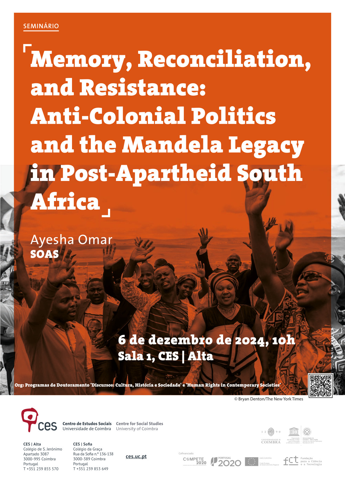 Memory, Reconciliation, and Resistance: Anti-Colonial Politics and the Mandela Legacy in Post-Apartheid South Africa<span id="edit_46972"><script>$(function() { $('#edit_46972').load( "/myces/user/editobj.php?tipo=evento&id=46972" ); });</script></span>