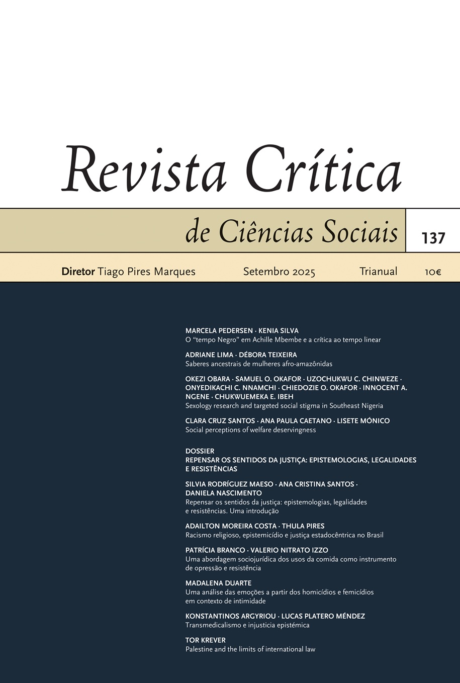 Revista Crítica de Ciências Sociais n.º 137