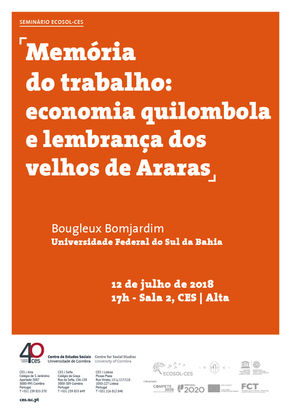 Memória do trabalho: economia quilombola e lembrança dos velhos de Araras<span id="edit_20317"><script>$(function() { $('#edit_20317').load( "/myces/user/editobj.php?tipo=evento&id=20317" ); });</script></span>