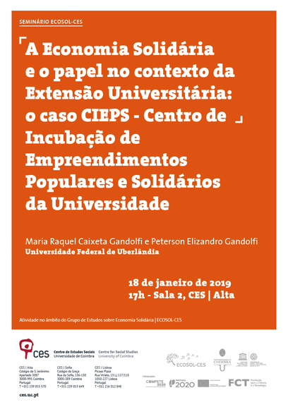 A Economia Solidária e o papel no contexto da Extensão Universitária: o caso CIEPS - Centro de Incubação de Empreendimentos Populares e Solidários da Universidade <span id="edit_22051"><script>$(function() { $('#edit_22051').load( "/myces/user/editobj.php?tipo=evento&id=22051" ); });</script></span>